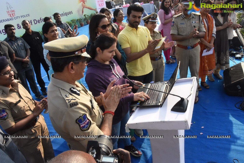 She Team Poster Launch by Ram Charan and Lakshmi Manchu