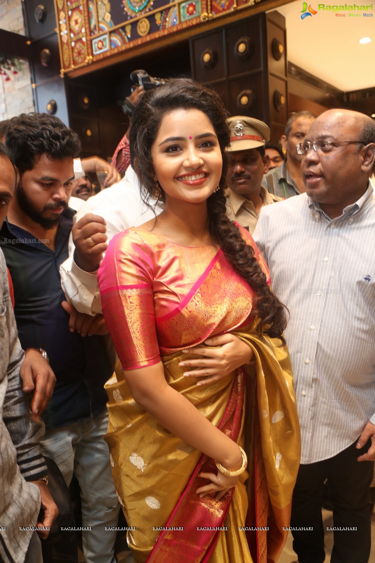 Anupama Parameswaran inaugurates VRK Silks at Ameerpet, Hyderabad