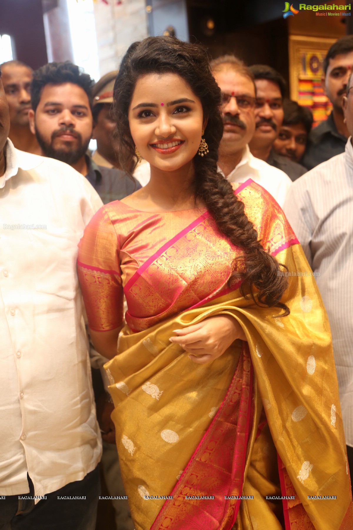 Anupama Parameswaran inaugurates VRK Silks at Ameerpet, Hyderabad