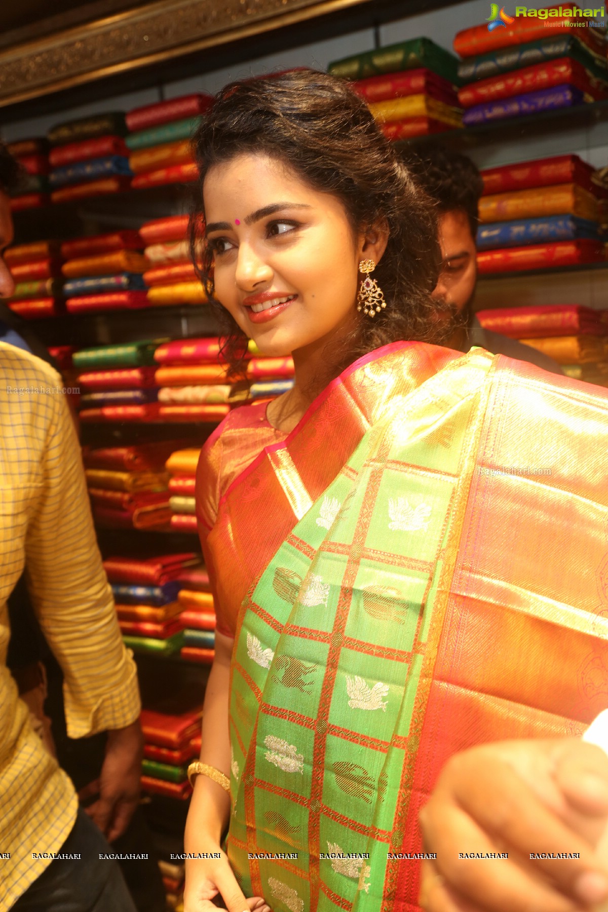 Anupama Parameswaran inaugurates VRK Silks at Ameerpet, Hyderabad