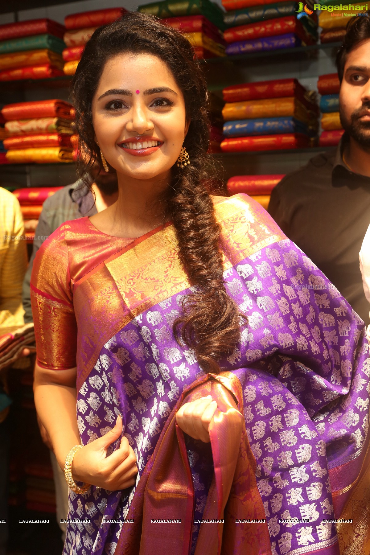 Anupama Parameswaran inaugurates VRK Silks at Ameerpet, Hyderabad