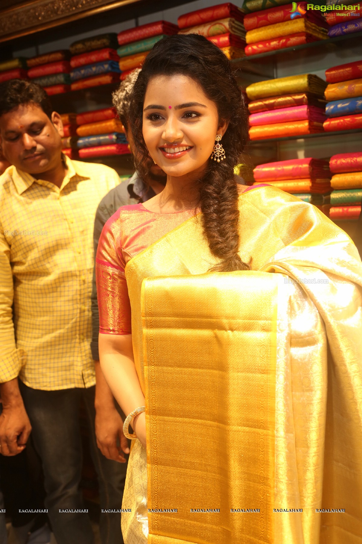 Anupama Parameswaran inaugurates VRK Silks at Ameerpet, Hyderabad