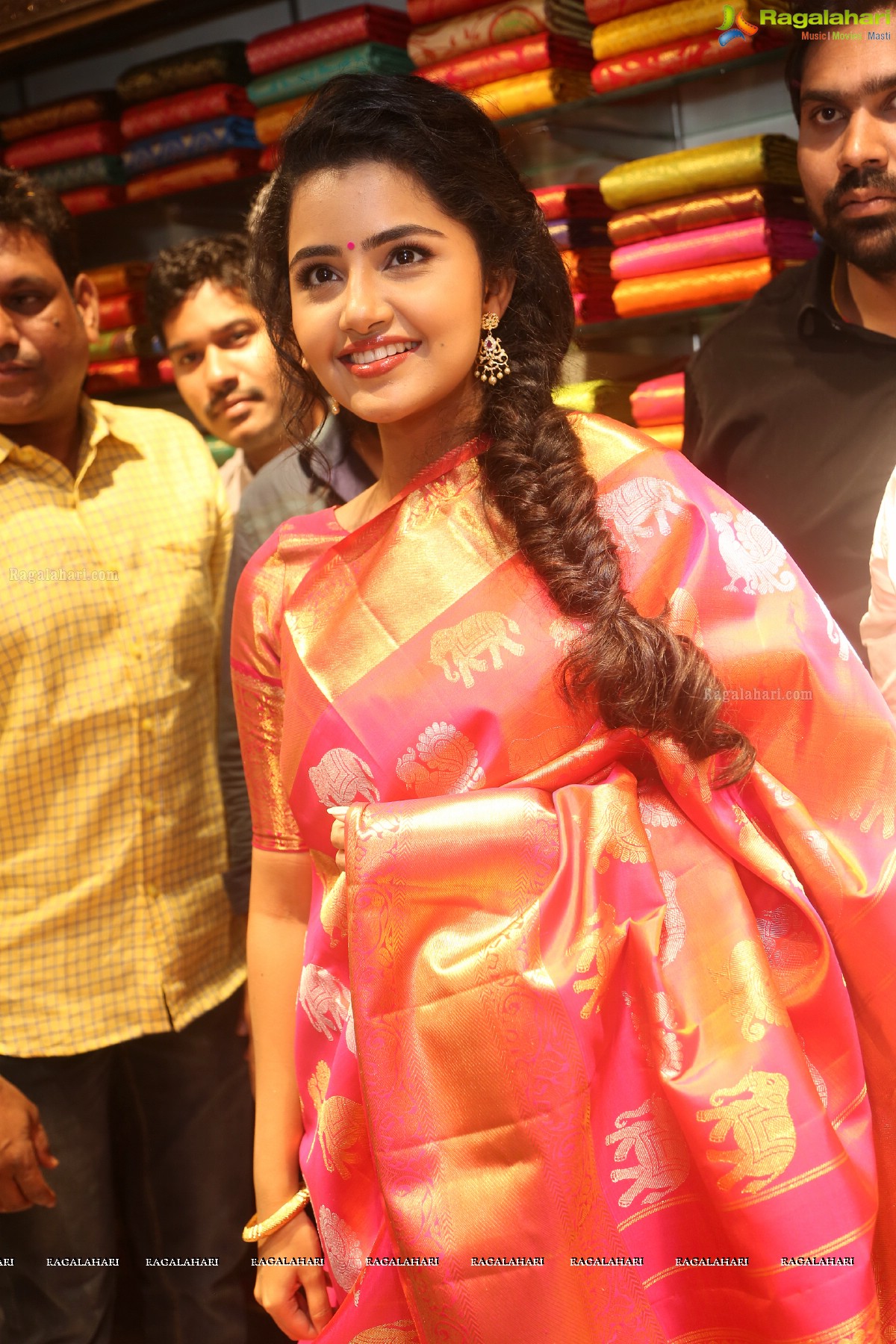 Anupama Parameswaran inaugurates VRK Silks at Ameerpet, Hyderabad