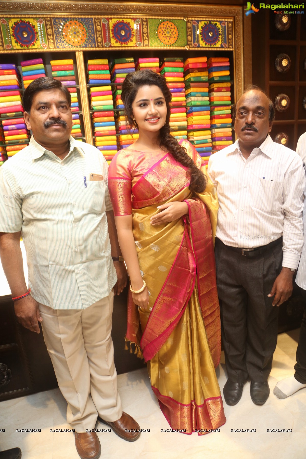 Anupama Parameswaran inaugurates VRK Silks at Ameerpet, Hyderabad