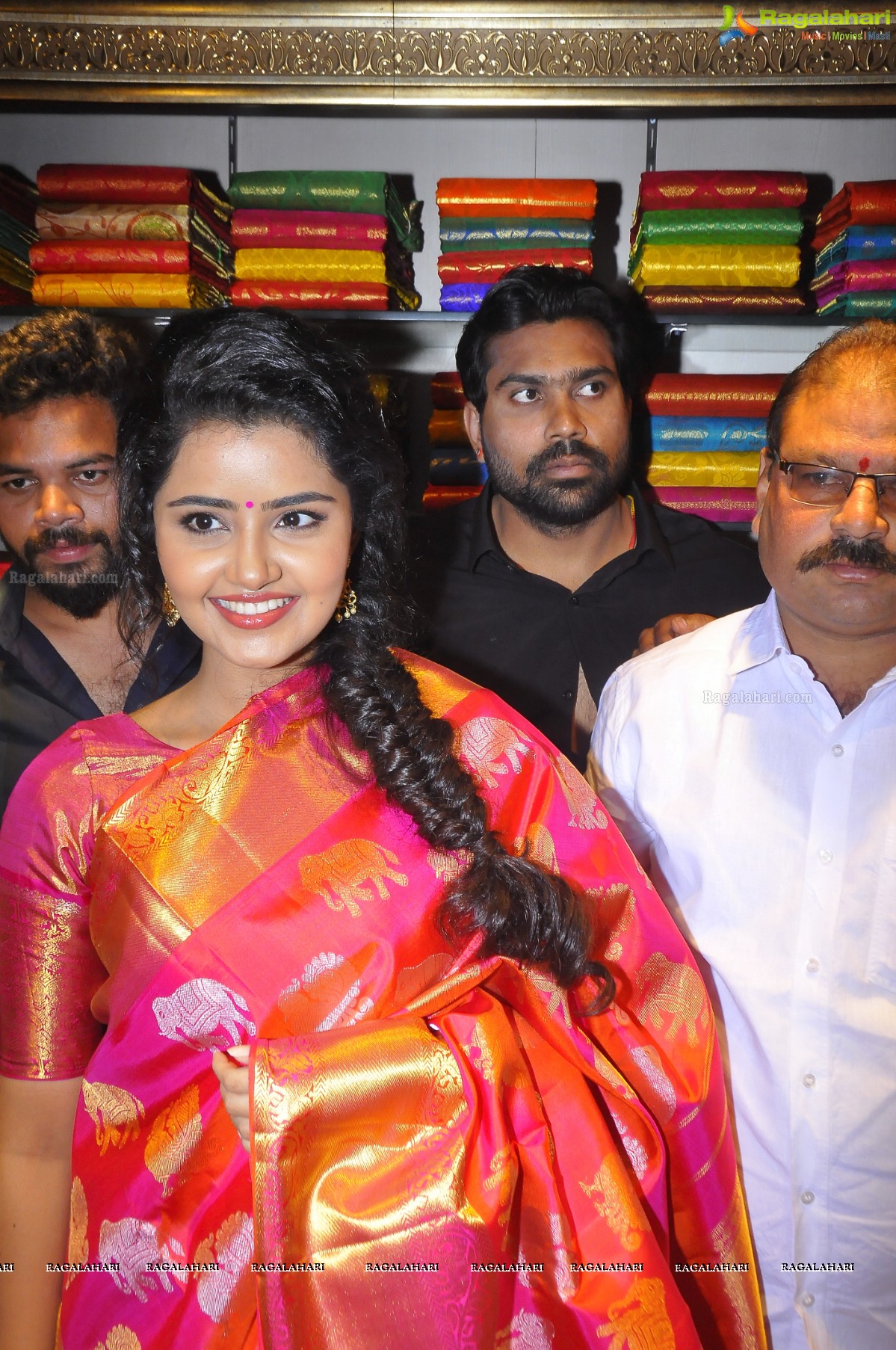 Anupama Parameswaran inaugurates VRK Silks at Ameerpet, Hyderabad