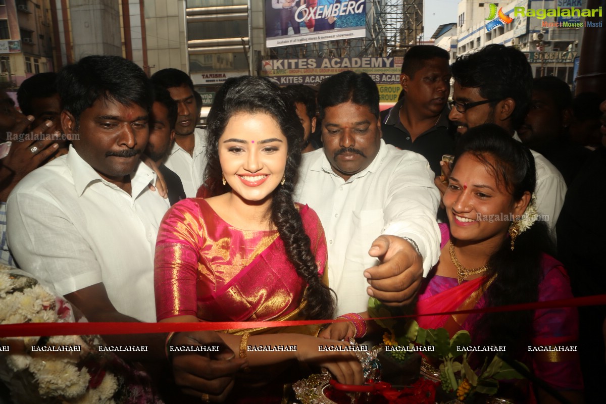 Anupama Parameswaran inaugurates VRK Silks at Ameerpet, Hyderabad