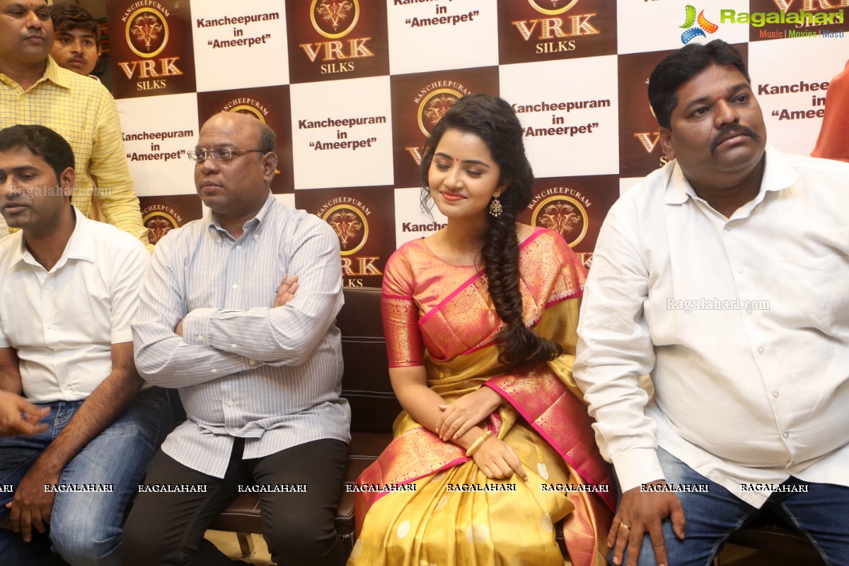 Anupama Parameswaran inaugurates VRK Silks at Ameerpet, Hyderabad