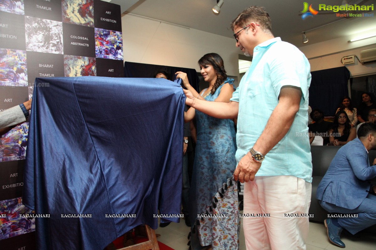 Akkineni Nagarjuna inaugurates Colossal Abstracts by Bharat Thakur at Gallery Space, Banjara Hills, Hyderabad