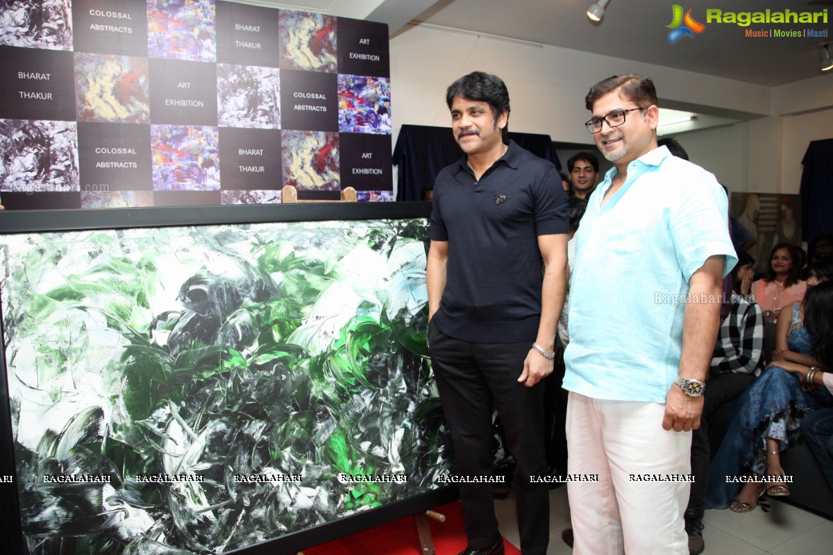 Akkineni Nagarjuna inaugurates Colossal Abstracts by Bharat Thakur at Gallery Space, Banjara Hills, Hyderabad