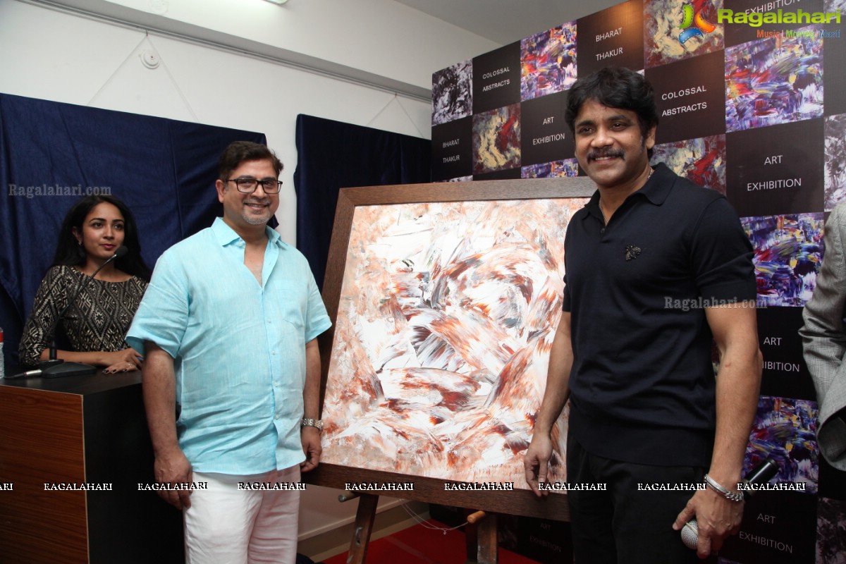 Akkineni Nagarjuna inaugurates Colossal Abstracts by Bharat Thakur at Gallery Space, Banjara Hills, Hyderabad