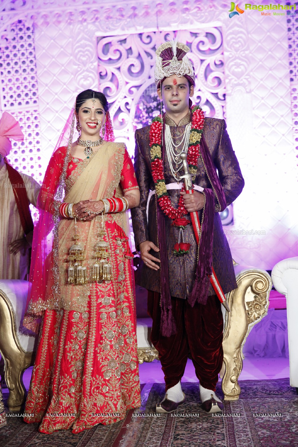 Grand Wedding Ceremony of Disha with Shubham at King's Palace, Hyderabad