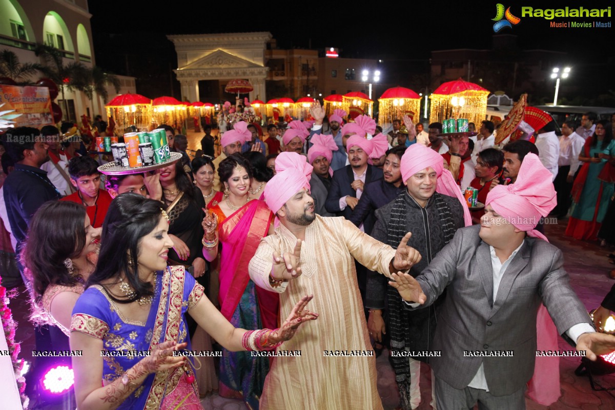 Grand Wedding Ceremony of Disha with Shubham at King's Palace, Hyderabad