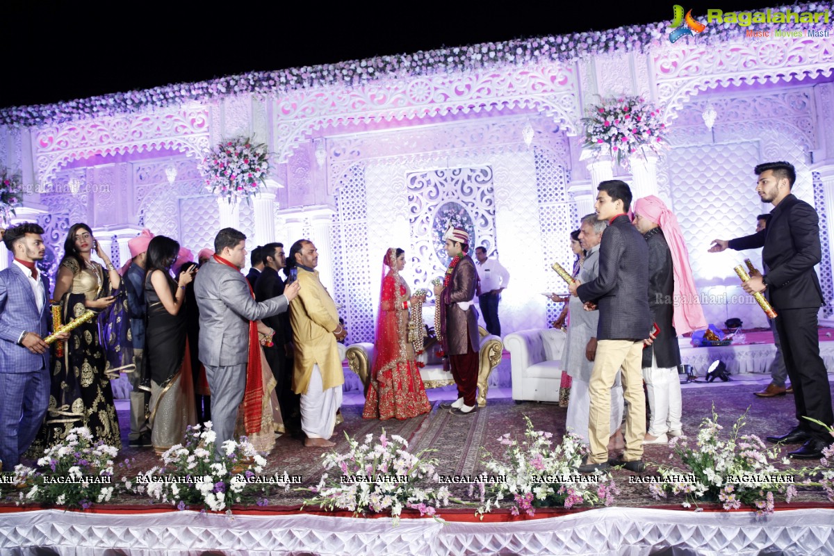 Grand Wedding Ceremony of Disha with Shubham at King's Palace, Hyderabad