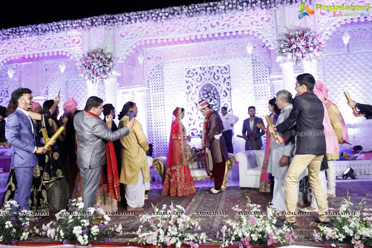 Grand Wedding Ceremony of Disha with Shubham at King's Palace, Hyderabad