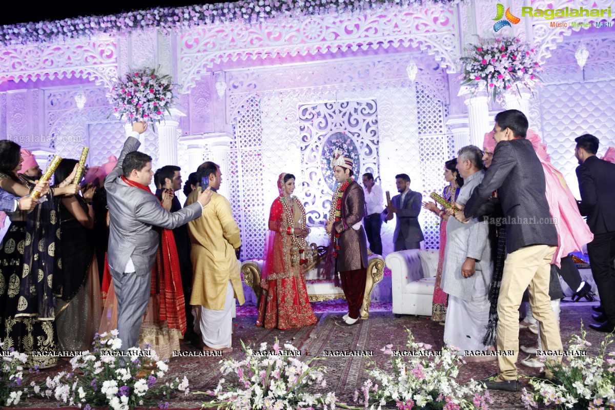 Grand Wedding Ceremony of Disha with Shubham at King's Palace, Hyderabad