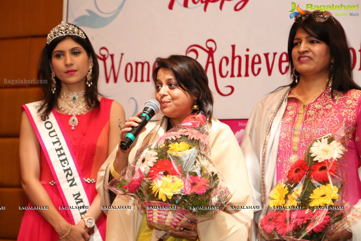 Manepally Jewellers Felicitation of Women Achievers of Twin Cities on International Women's Day at Marigold