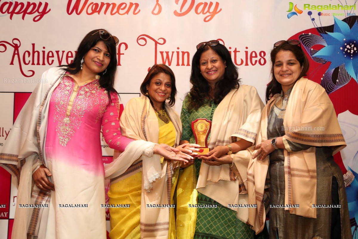 Manepally Jewellers Felicitation of Women Achievers of Twin Cities on International Women's Day at Marigold