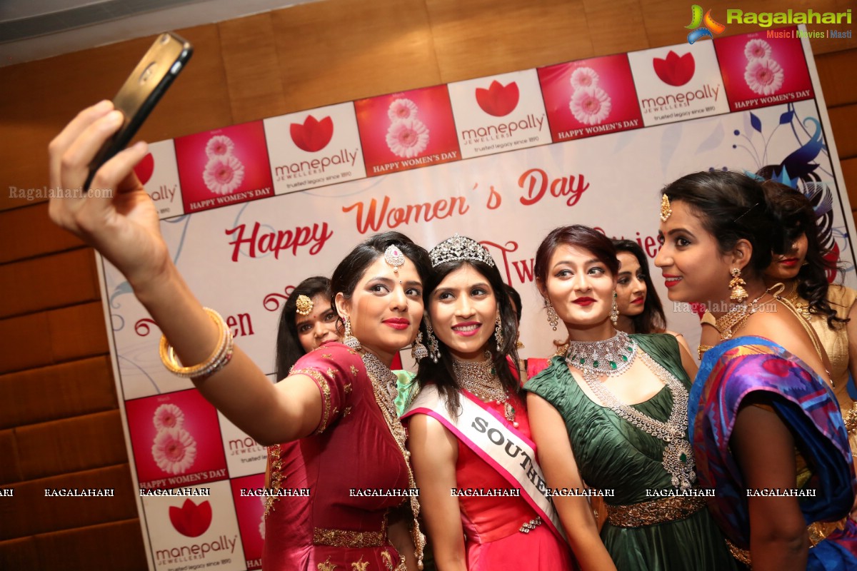 Manepally Jewellers Felicitation of Women Achievers of Twin Cities on International Women's Day at Marigold