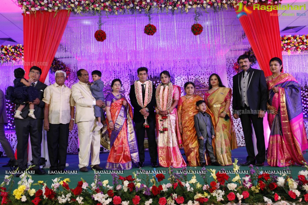 Grand Wedding Reception of Rahul with Deepika at Jalavihar, Hyderabad