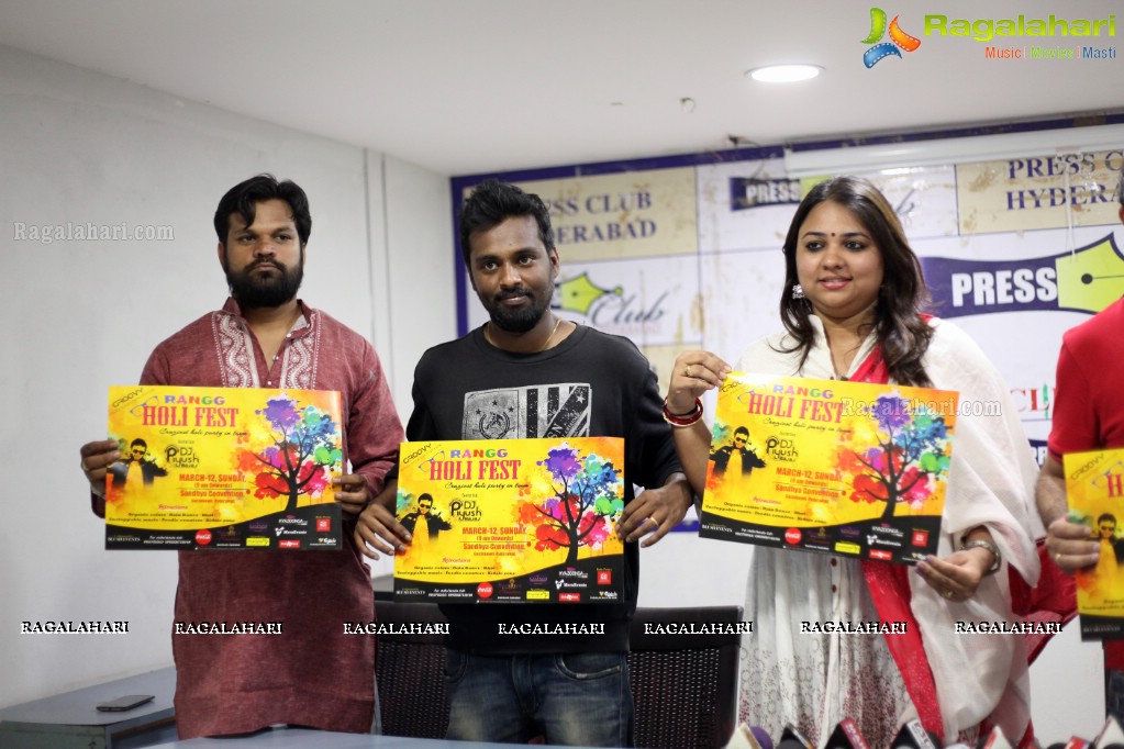 Rangg Holi Fest Poster 2017 Launch, Hyderabad