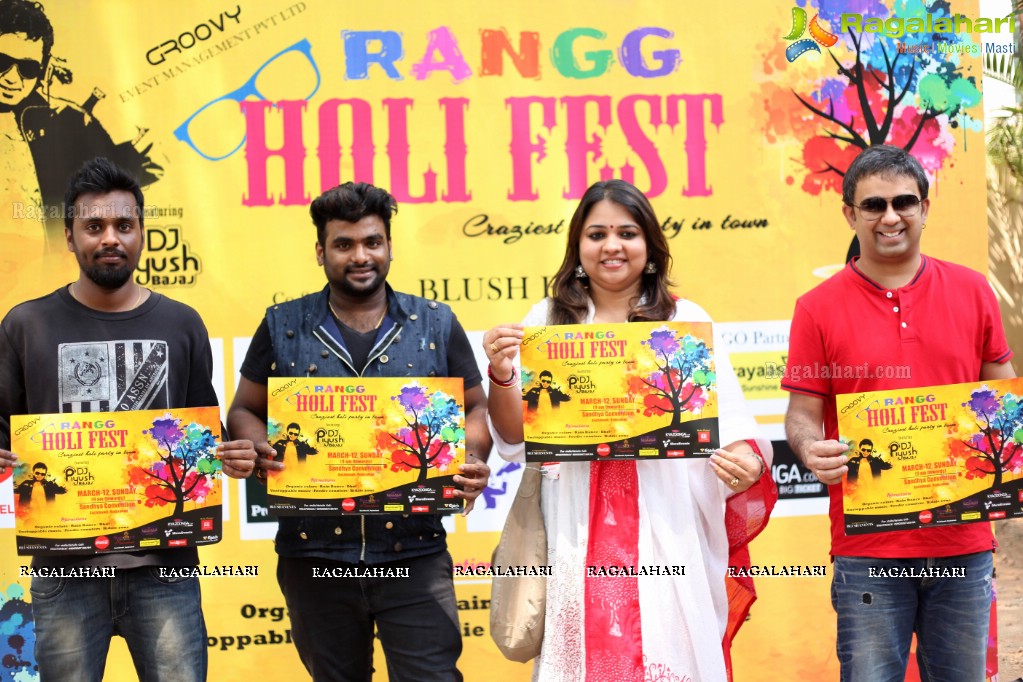 Rangg Holi Fest Poster 2017 Launch, Hyderabad