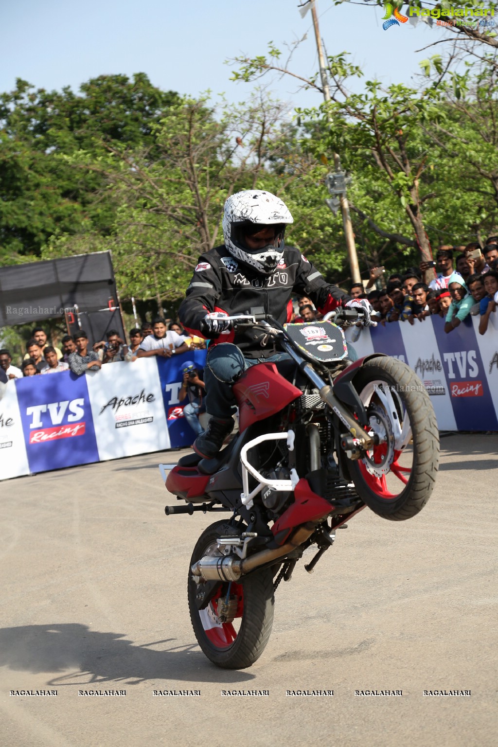 TVS Apache Pro Performance Stunt Show at People's Plaza, Hyderabad