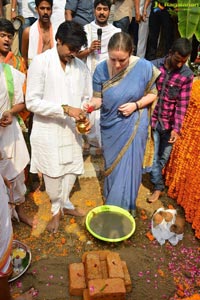 Pawan kalyan Lays Foundation Stone