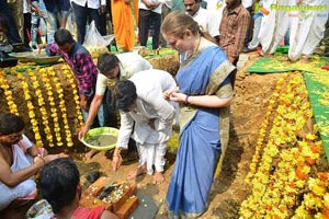 Pawan kalyan Lays Foundation Stone