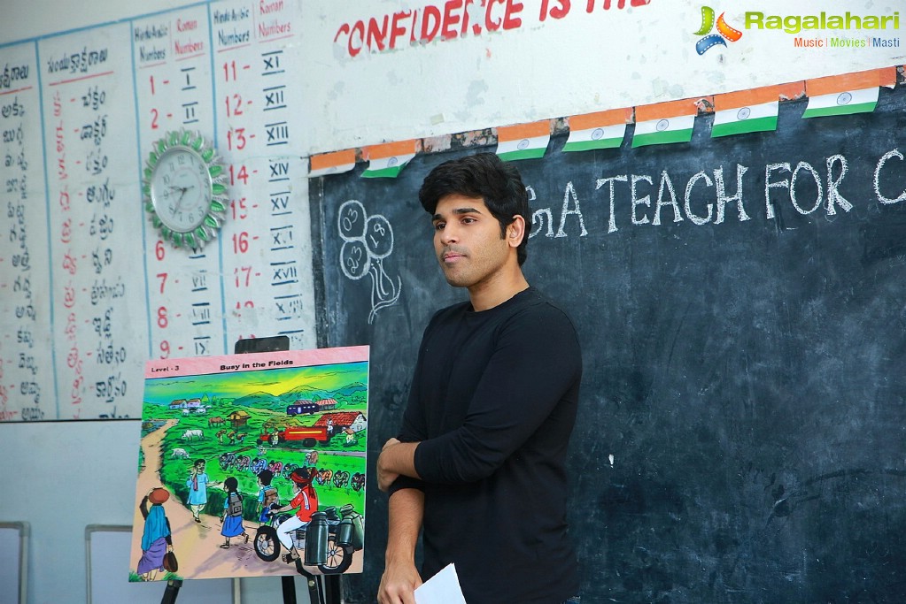 Allu Sirish at Banjara Hills Goverment High School