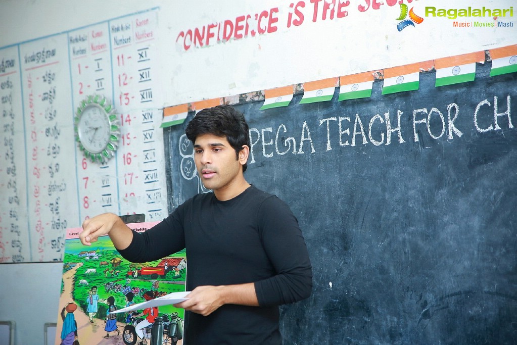 Allu Sirish at Banjara Hills Goverment High School