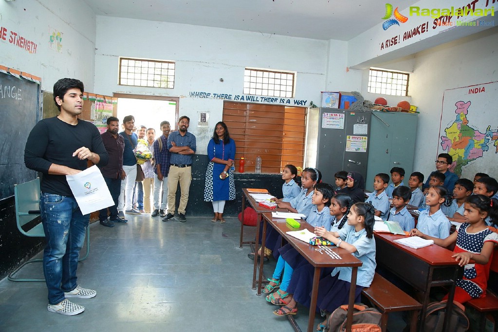 Allu Sirish at Banjara Hills Goverment High School