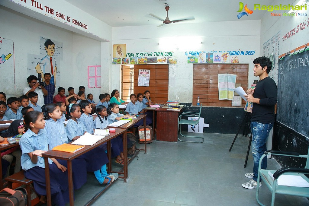 Allu Sirish at Banjara Hills Goverment High School