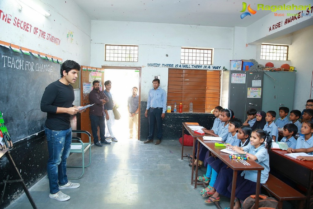 Allu Sirish at Banjara Hills Goverment High School