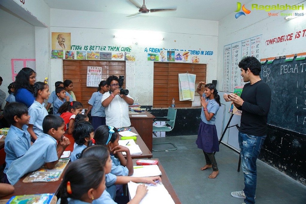 Allu Sirish at Banjara Hills Goverment High School