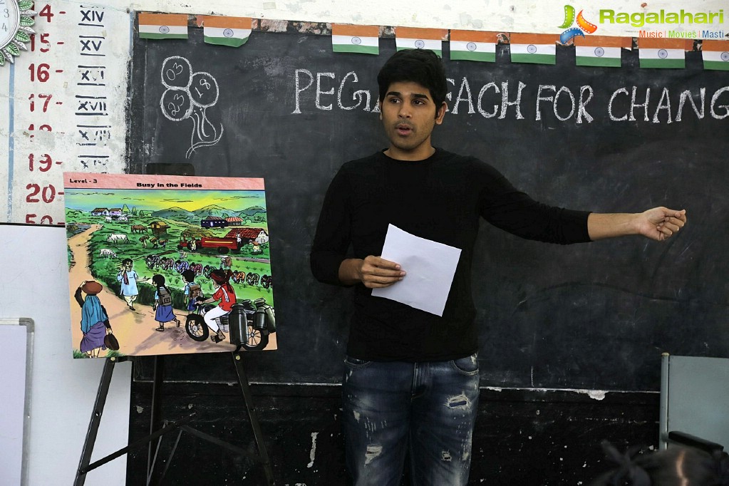 Allu Sirish at Banjara Hills Goverment High School