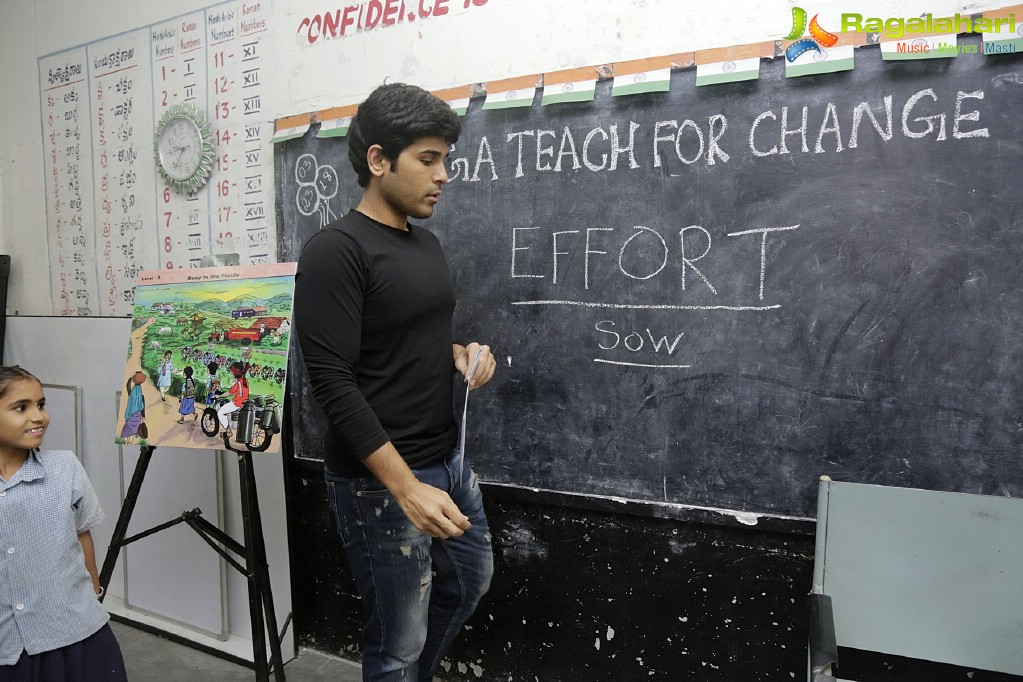 Allu Sirish at Banjara Hills Goverment High School