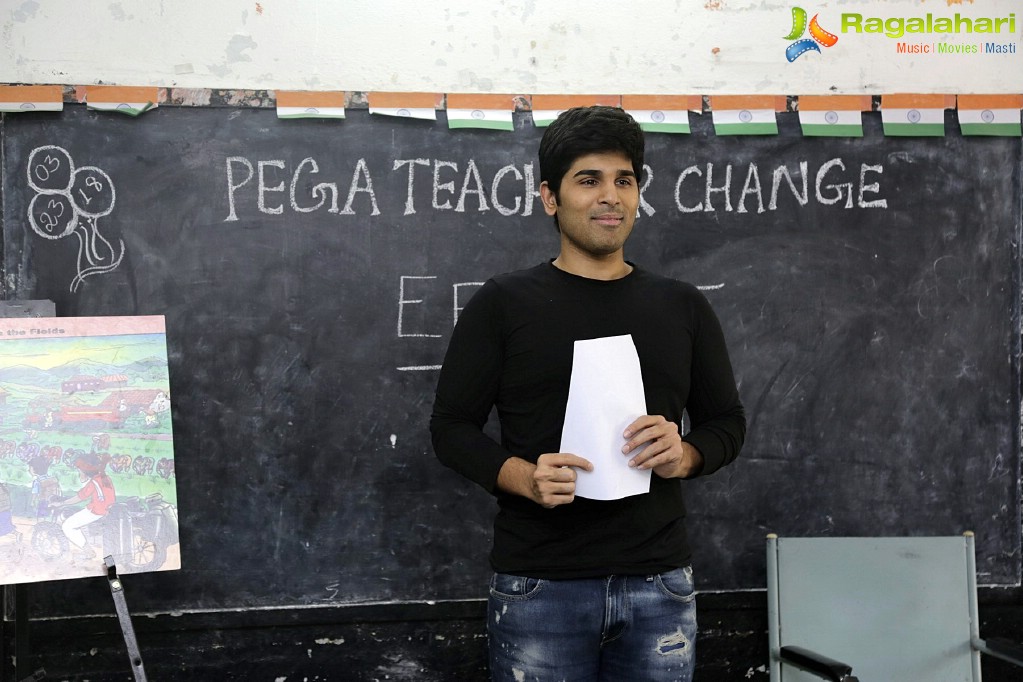 Allu Sirish at Banjara Hills Goverment High School