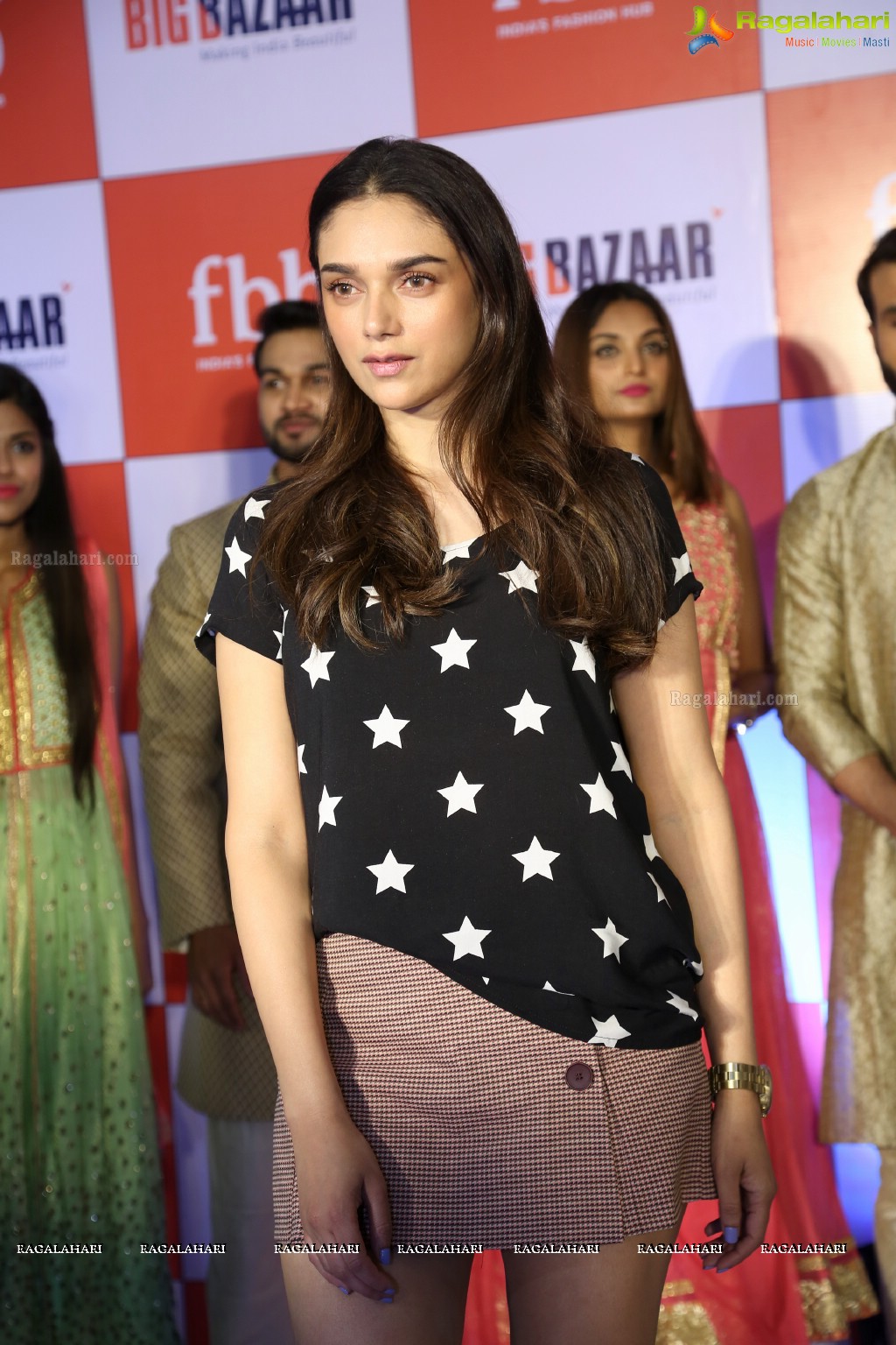 Aditi Rao Hydari unveils fbb’s Ugadi collection at Big Bazaar Ameerpet, Hyderabad