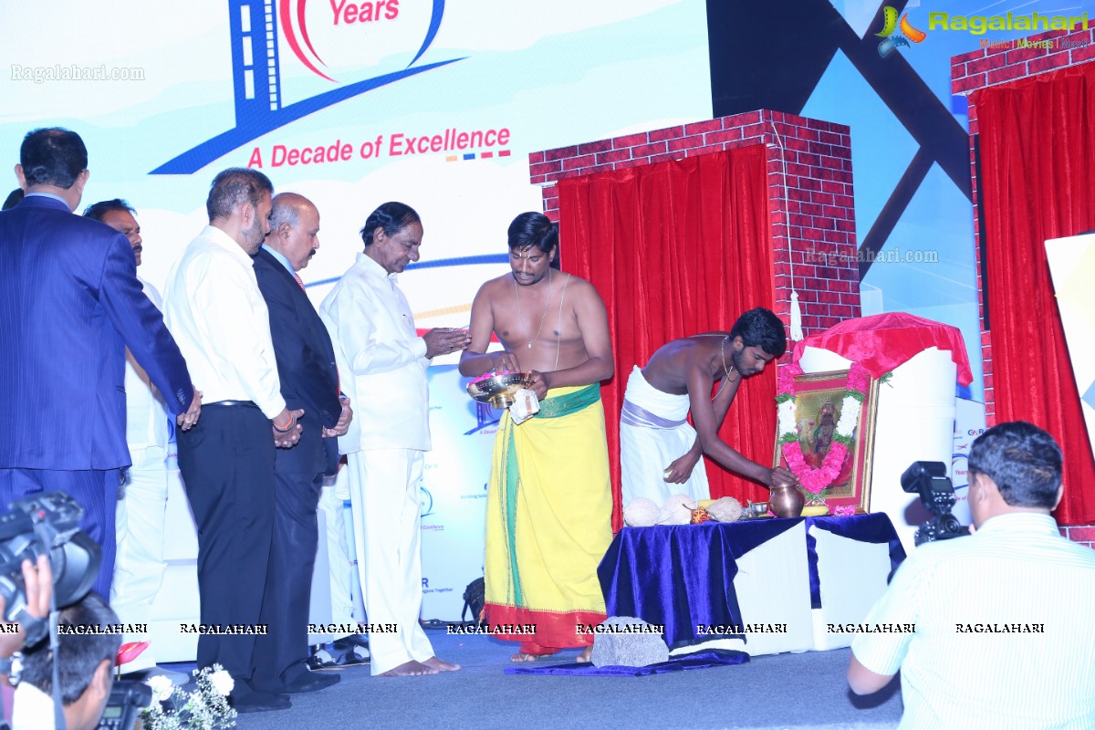 CM KCR Laid Foundation Stone for the Expansion at Decennial Celebrations of Hyderabad Airport