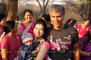 Milind Soman Saree Run