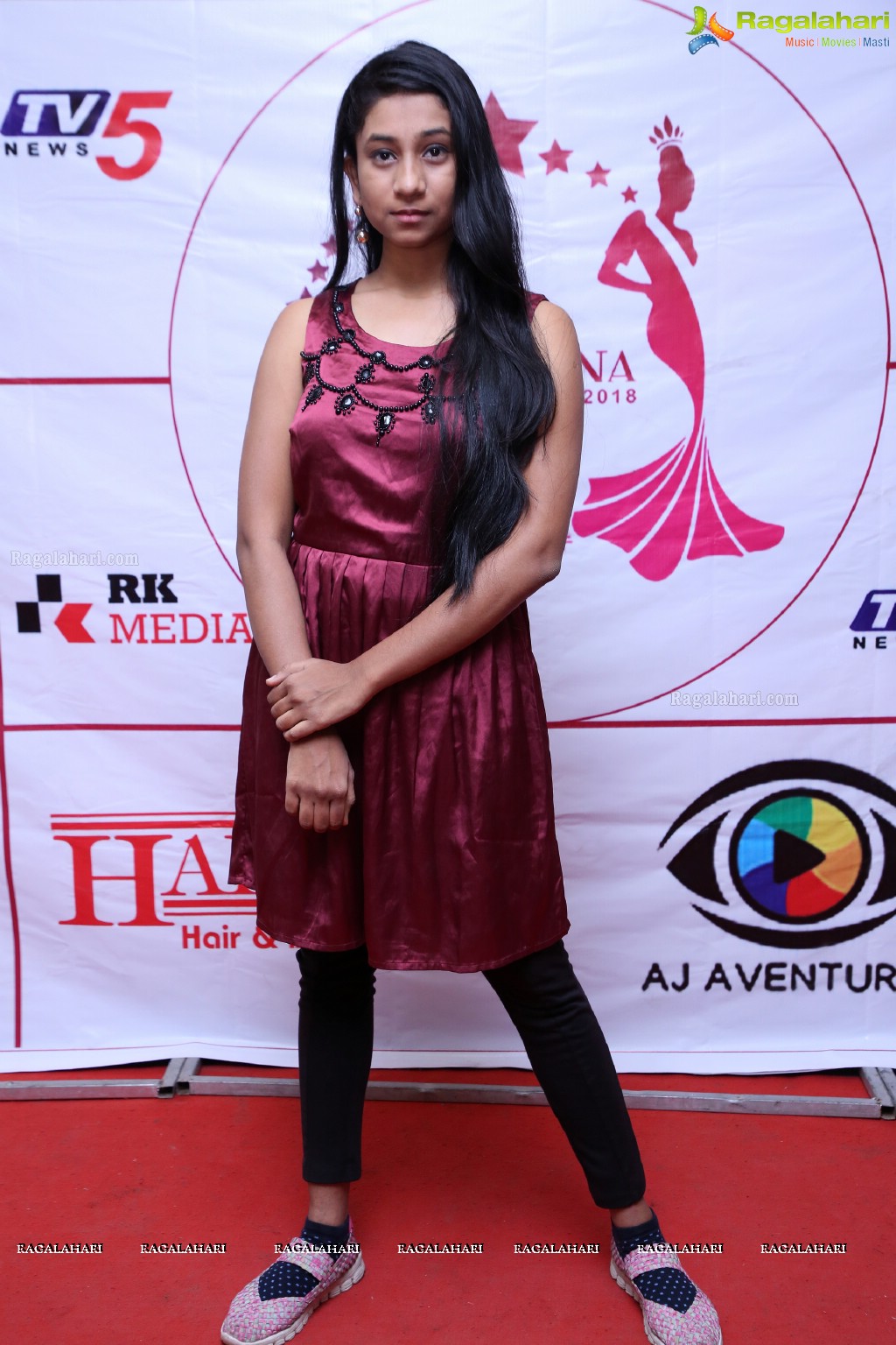 Miss Telangana 2018 Press Meet at Lakhotia Institute of Design, Banjara Hills