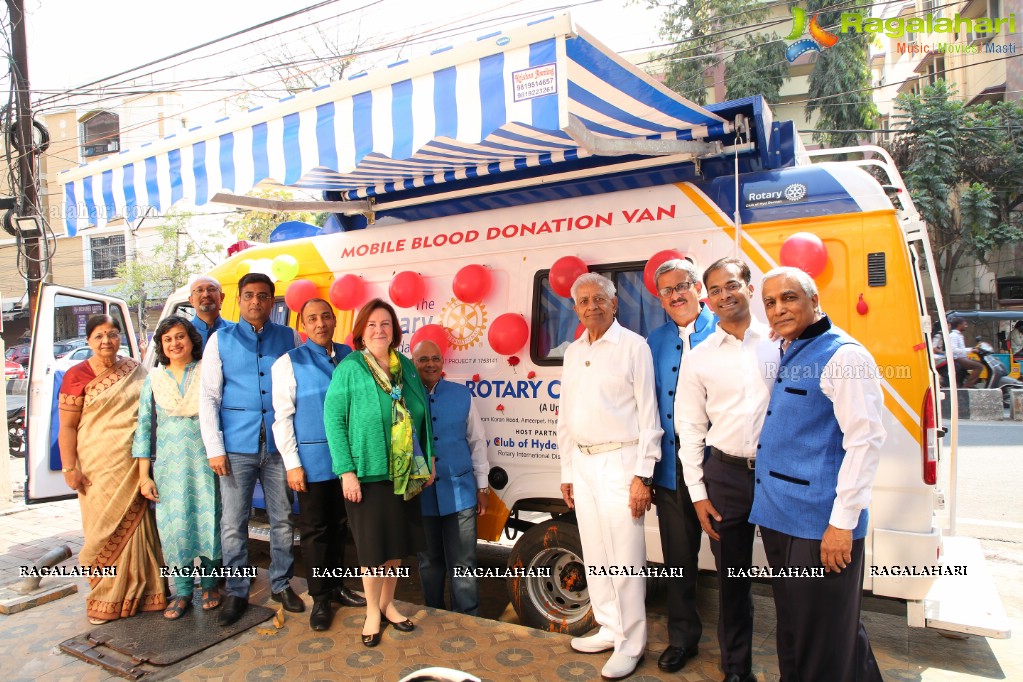 Launch of the Mobile Blood Donation Van by Rotary Club of Hyderabad Deccan