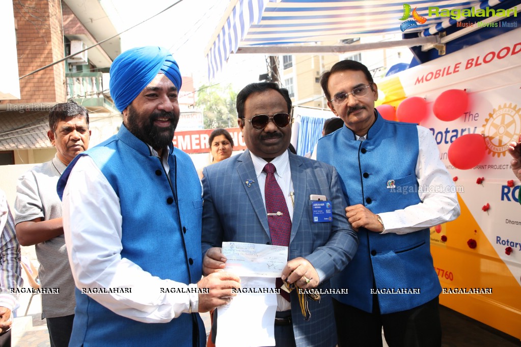 Launch of the Mobile Blood Donation Van by Rotary Club of Hyderabad Deccan