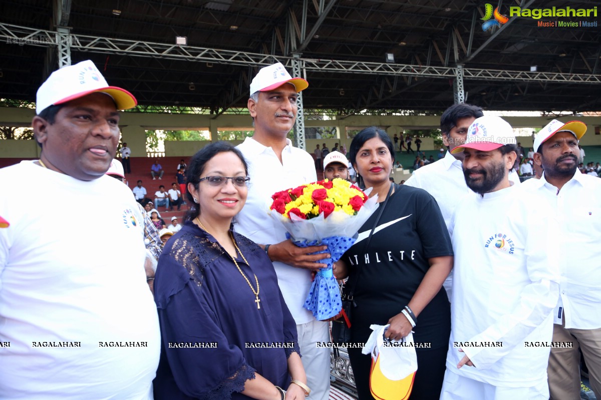 Run For Jesus Rally Flagged Off by T Harish Rao