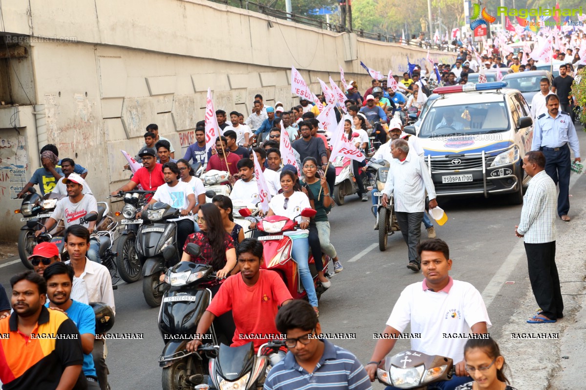 Run For Jesus Rally Flagged Off by T Harish Rao