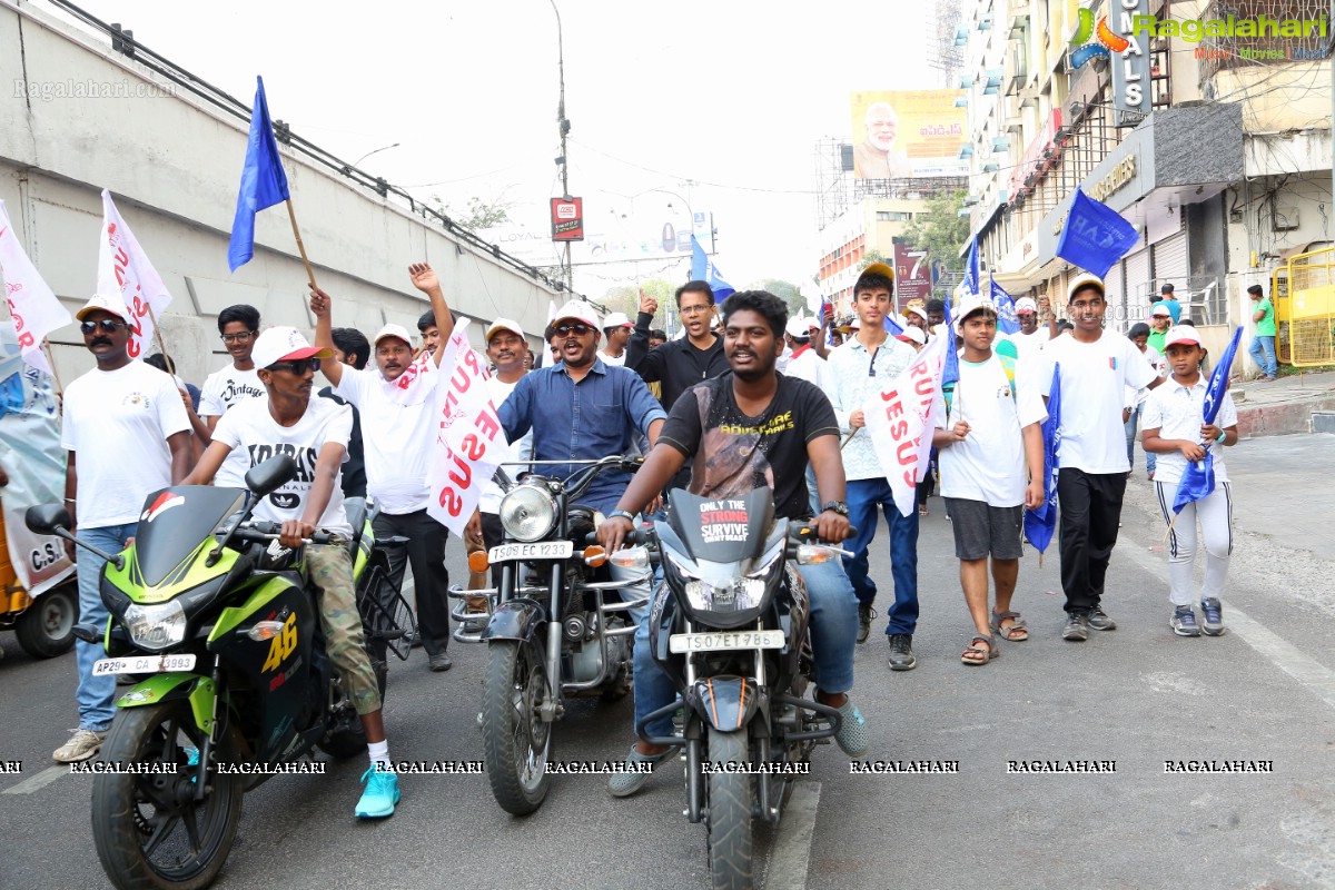 Run For Jesus Rally Flagged Off by T Harish Rao