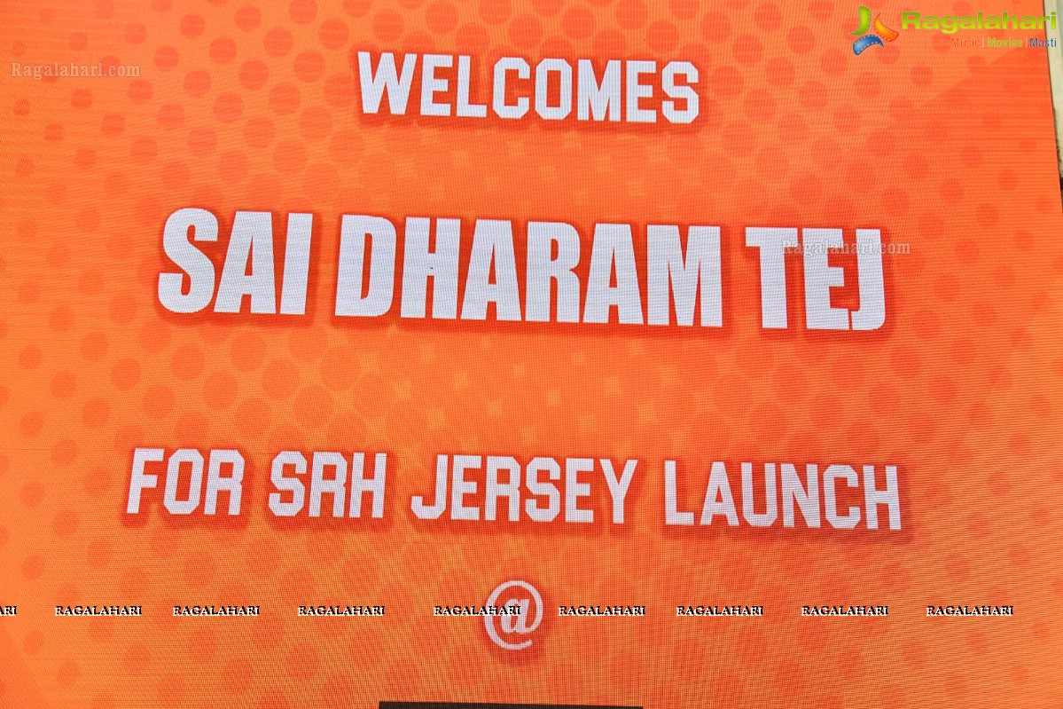 Sai Dharam Tej Launches Sunrisers Hyderabad Jersey at KLM Fashion Mall