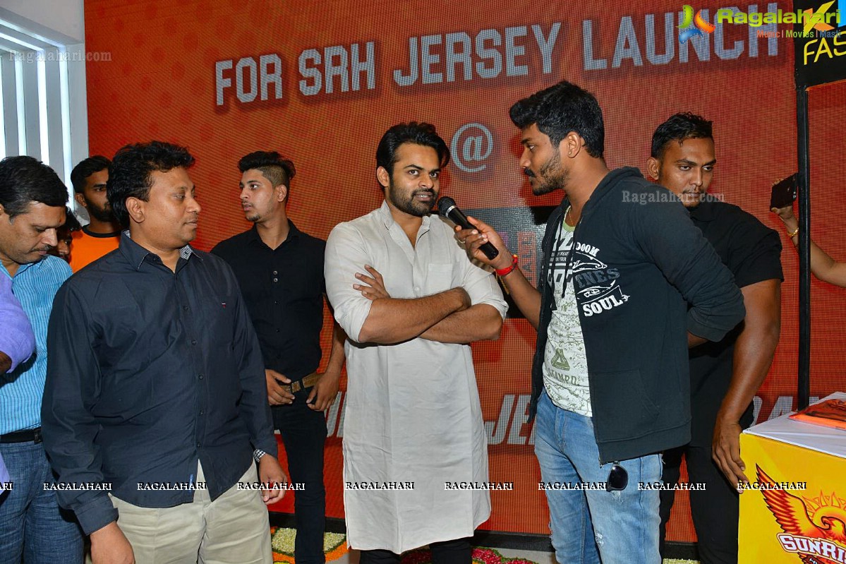 Sai Dharam Tej Launches Sunrisers Hyderabad Jersey at KLM Fashion Mall