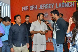 Sai Dharam Tej Launches SRH Jersey at KLM Fashion Mall