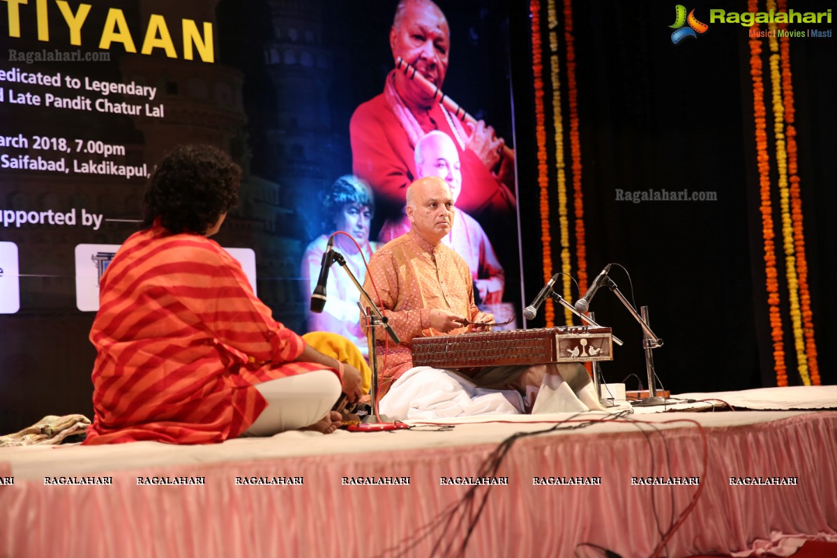 Smrityaan Classical Concert Featuring Pt. Hariprasad Chaurasia Flutist and Santoor maestro Pt. Satish Vyas At Ravindra Bharathi
